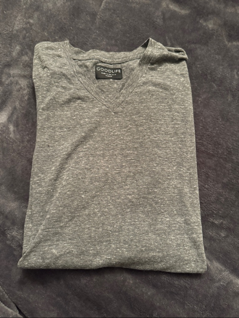 Goodlife Men’s V-Neck Heather Gray Blend
